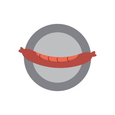 Sosis Simgesi İllüstrasyon vektör arkaplanı