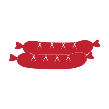 Sosis Simgesi İllüstrasyon vektör arkaplanı