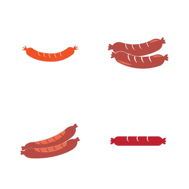 Sosis Simgesi İllüstrasyon vektör arkaplanı