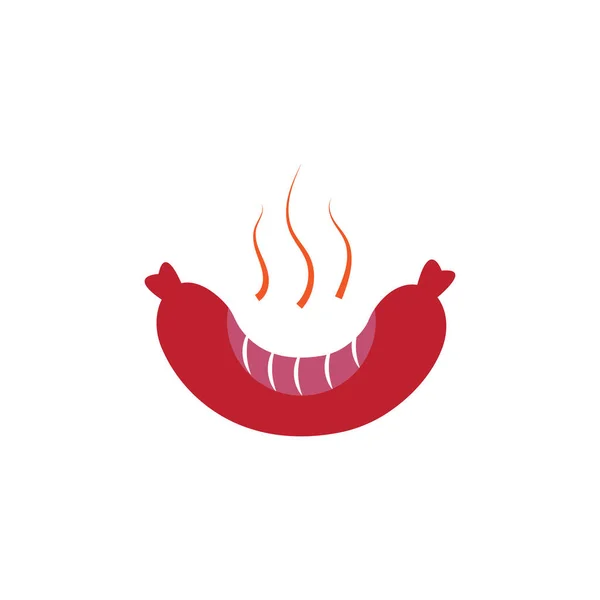 Wurst Icon Illustration Vektor Hintergrund — Stockvektor