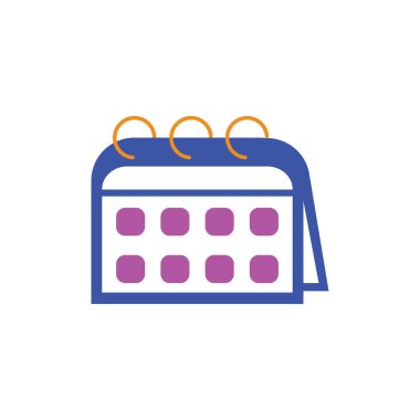 Takvim simgesi illüstrasyon vektörü arkaplanı