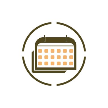 Takvim simgesi illüstrasyon vektörü arkaplanı