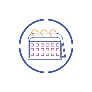 Takvim simgesi illüstrasyon vektörü arkaplanı