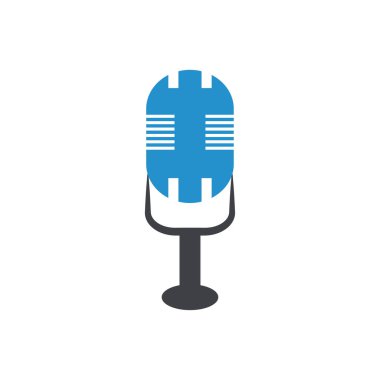  Mikrofon sembol tasarımı ikon vektör arkaplanı