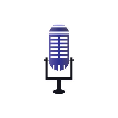  Mikrofon sembol tasarımı ikon vektör arkaplanı