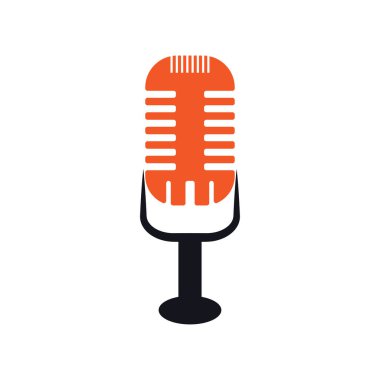  Mikrofon sembol tasarımı ikon vektör arkaplanı