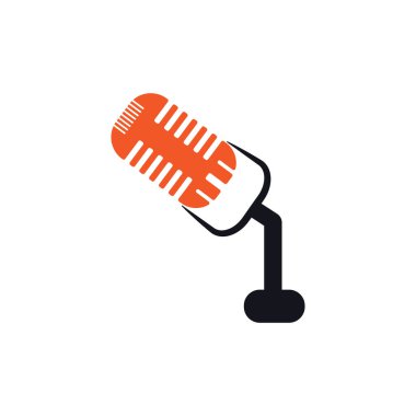  Mikrofon sembol tasarımı ikon vektör arkaplanı