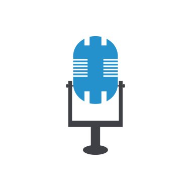  Mikrofon sembol tasarımı ikon vektör arkaplanı