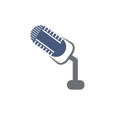  Mikrofon sembol tasarımı ikon vektör arkaplanı