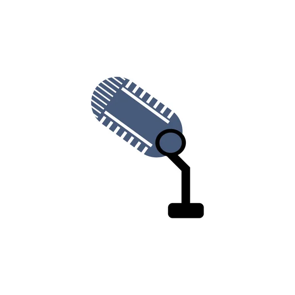 Mikrofon Symbol Design Ikon Vektor Bakgrund — Stock vektor