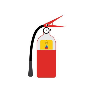 Yangın söndürme ikonu, koruma ekipmanları, acil durum işareti, güvenlik sembolü 