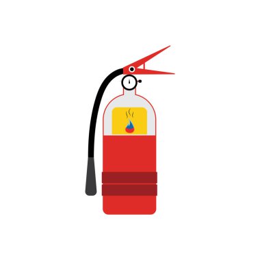 Yangın söndürme ikonu, koruma ekipmanları, acil durum işareti, güvenlik sembolü 