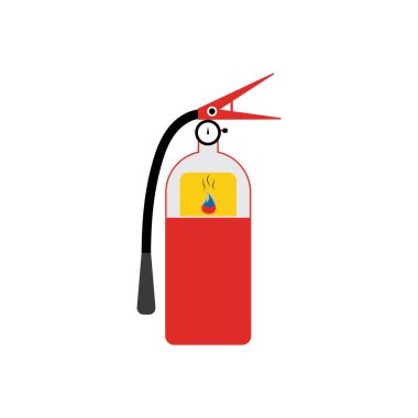 Yangın söndürme ikonu, koruma ekipmanları, acil durum işareti, güvenlik sembolü 