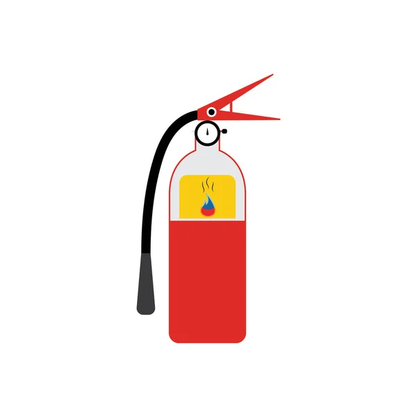 Ikona Gaśnicy Wyposażenie Ochronne Znak Alarmowy Symbol Bezpieczeństwa — Wektor stockowy