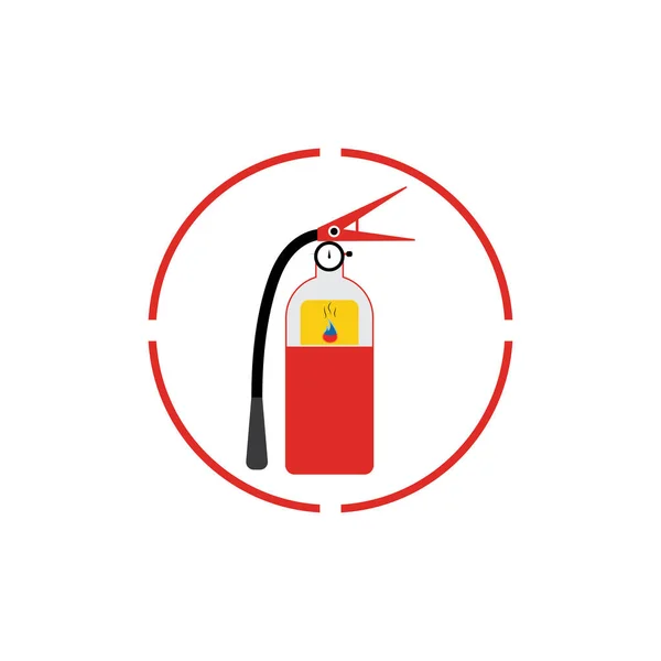 消火器アイコン 保護装置 緊急標識 安全シンボル — ストックベクタ