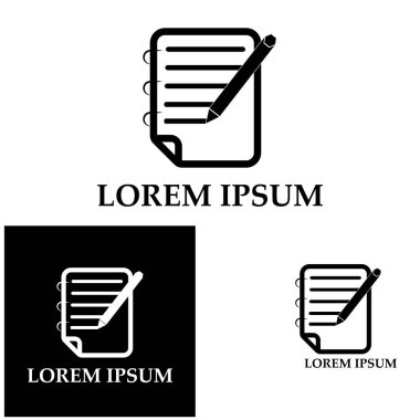 Belge Kullanıcı Arayüzü Ana Hattı Simge Logo Vektörü İllüstrasyonunu Yaz