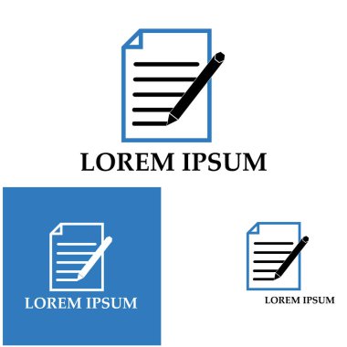 Belge Kullanıcı Arayüzü Ana Hattı Simge Logo Vektörü İllüstrasyonunu Yaz