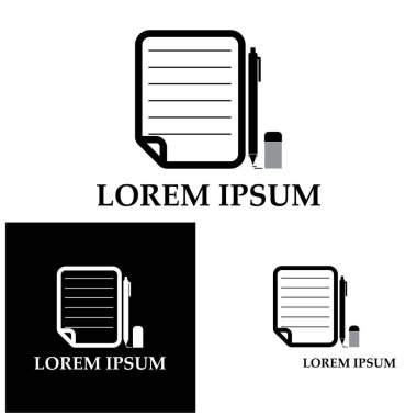 Belge Kullanıcı Arayüzü Ana Hattı Simge Logo Vektörü İllüstrasyonunu Yaz