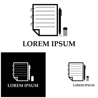 Belge Kullanıcı Arayüzü Ana Hattı Simge Logo Vektörü İllüstrasyonunu Yaz