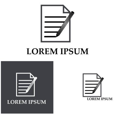 Belge Kullanıcı Arayüzü Ana Hattı Simge Logo Vektörü İllüstrasyonunu Yaz