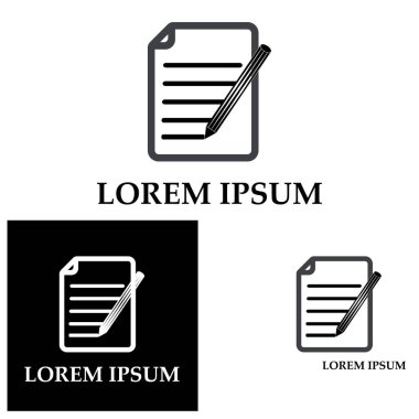Belge Kullanıcı Arayüzü Ana Hattı Simge Logo Vektörü İllüstrasyonunu Yaz