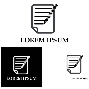 Belge Kullanıcı Arayüzü Ana Hattı Simge Logo Vektörü İllüstrasyonunu Yaz
