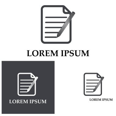 Belge Kullanıcı Arayüzü Ana Hattı Simge Logo Vektörü İllüstrasyonunu Yaz