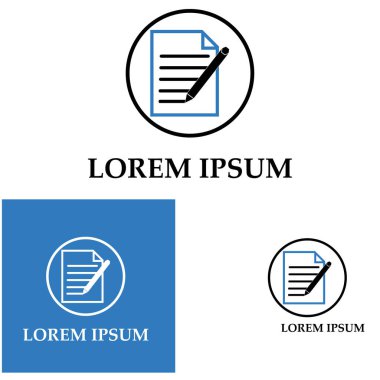 Belge Kullanıcı Arayüzü Ana Hattı Simge Logo Vektörü İllüstrasyonunu Yaz
