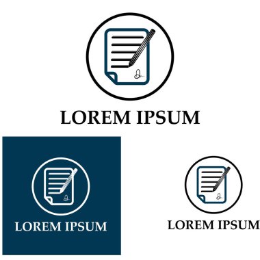 Belge Kullanıcı Arayüzü Ana Hattı Simge Logo Vektörü İllüstrasyonunu Yaz