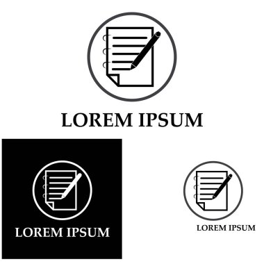 Belge Kullanıcı Arayüzü Ana Hattı Simge Logo Vektörü İllüstrasyonunu Yaz