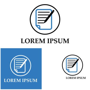 Belge Kullanıcı Arayüzü Ana Hattı Simge Logo Vektörü İllüstrasyonunu Yaz