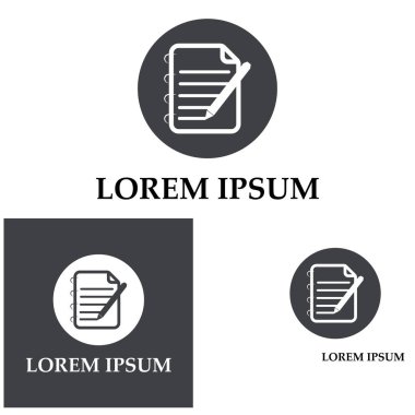 Belge Kullanıcı Arayüzü Ana Hattı Simge Logo Vektörü İllüstrasyonunu Yaz