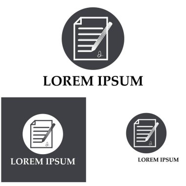 Belge Kullanıcı Arayüzü Ana Hattı Simge Logo Vektörü İllüstrasyonunu Yaz