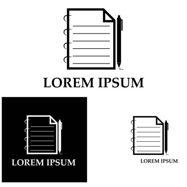 Belge Kullanıcı Arayüzü Ana Hattı Simge Logo Vektörü İllüstrasyonunu Yaz