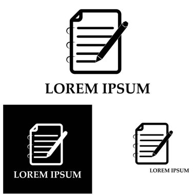 Belge Kullanıcı Arayüzü Ana Hattı Simge Logo Vektörü İllüstrasyonunu Yaz
