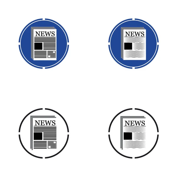 Ícone Jornal Vetor Símbolo Fundo —  Vetores de Stock