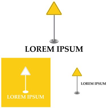 İzole edilmiş beyaz arkaplanda boş yol işareti vektörü kümesi