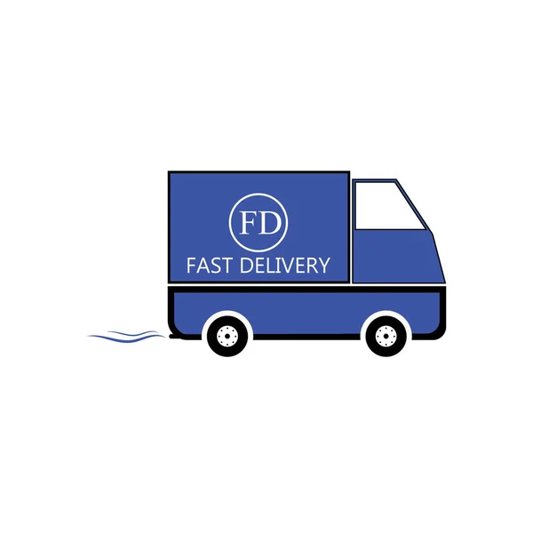 Fast Delivery Truck Icon Vector Illustration — Stock Vector