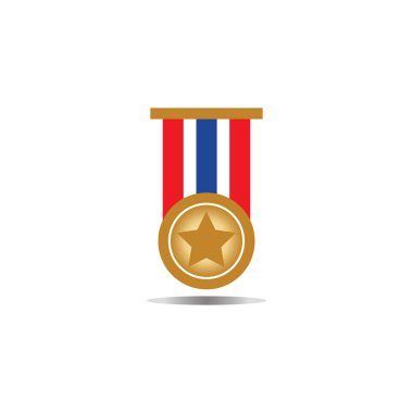 Madalya simgesi vektör arkaplan şablonu çizimi