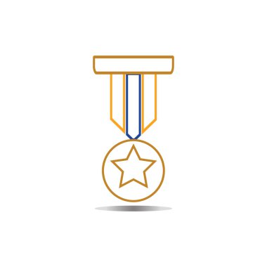 Madalya simgesi vektör arkaplan şablonu çizimi