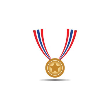 Madalya simgesi vektör arkaplan şablonu çizimi