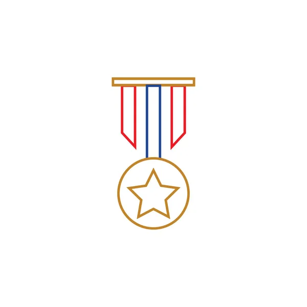 Medaille Pictogram Vector Achtergrond Template Illustratie — Stockvector