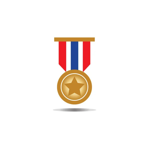 Medal Ikona Wektor Tło Szablon Ilustracja — Wektor stockowy