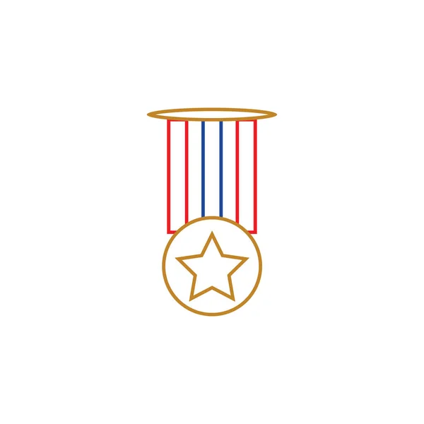 Medaille Pictogram Vector Achtergrond Template Illustratie — Stockvector