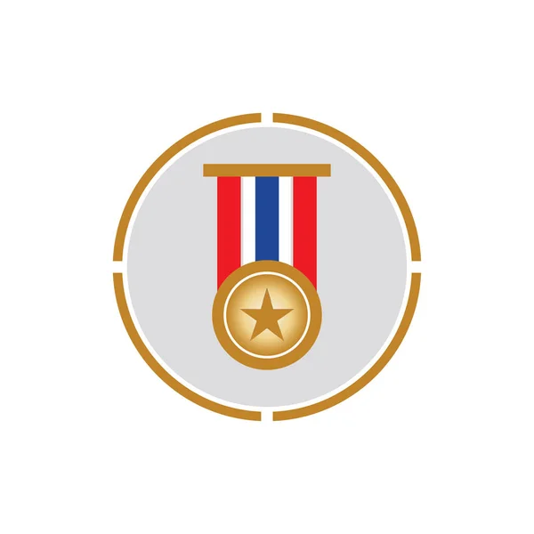 Медаль Значок Векторний Фон Шаблон Ілюстрація — стоковий вектор