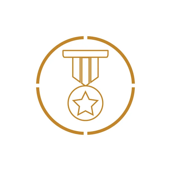 Medal Ikona Wektor Tło Szablon Ilustracja — Wektor stockowy