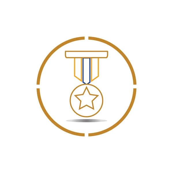 Illustration Des Medal Icon Vector Hintergrundmodells — Stockvektor