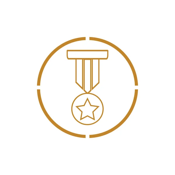 Illustration Modèle Fond Vectoriel Icône Médaille — Image vectorielle