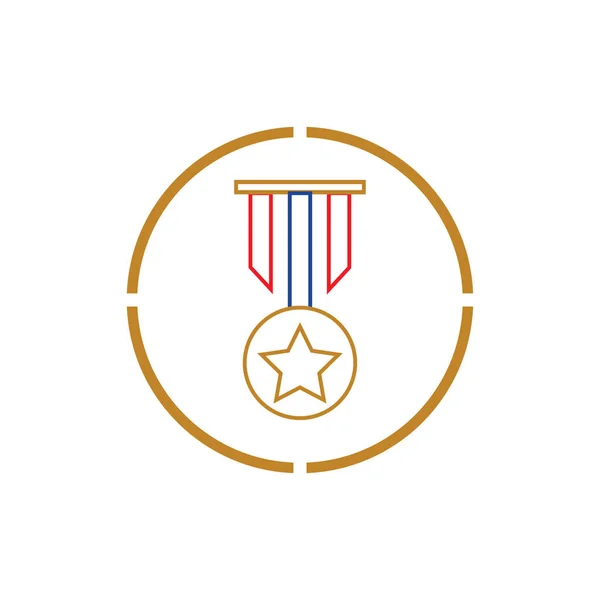 Illustration Des Medal Icon Vector Hintergrundmodells — Stockvektor