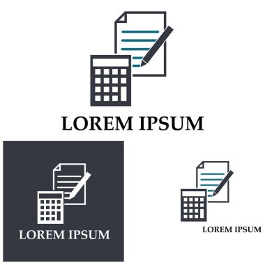 Muhasebe Vektörü İllüstrasyonu. Bankacılık ve Finans simgesi logo vektörü